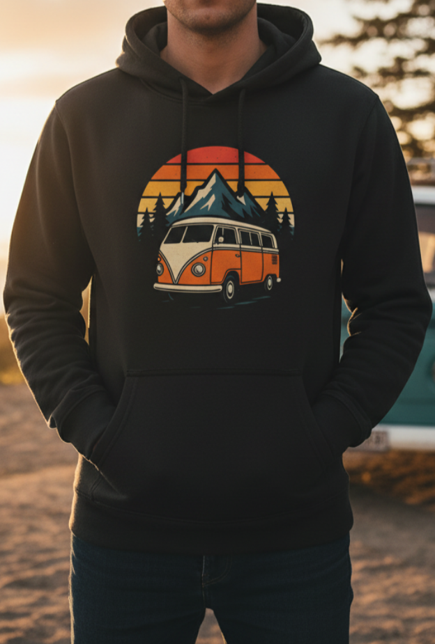 Retro Vanlife Sunset